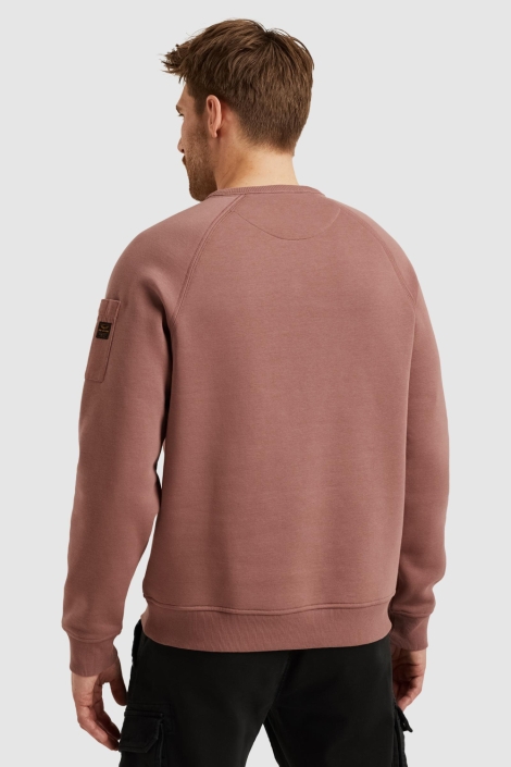 PME legend roze heren sweater | Model achteraanzicht