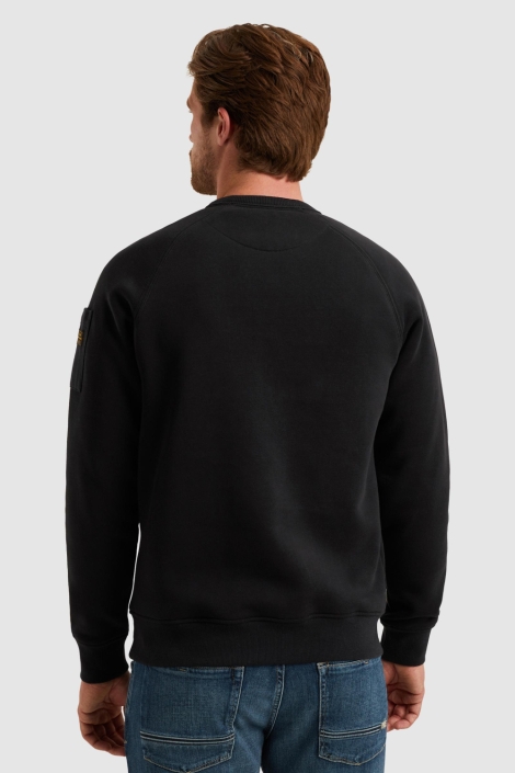 PME legend zwarte heren sweater | Model achteraanzicht