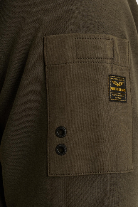 PME legend groene heren sweater | Close up