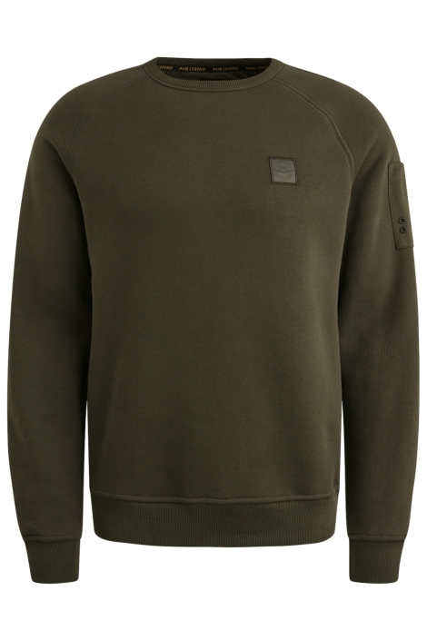 PME legend groene heren sweater | Vooraanzicht