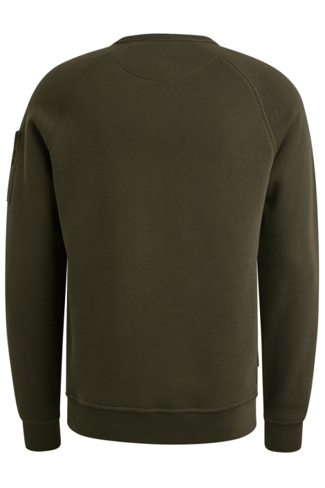 PME legend groene heren sweater | Achteraanzicht