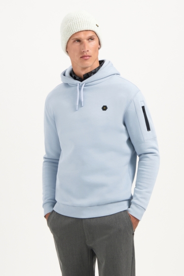 NO-EXCESS Trui HOODED SWEATER 29130850 138 Dusty Blue