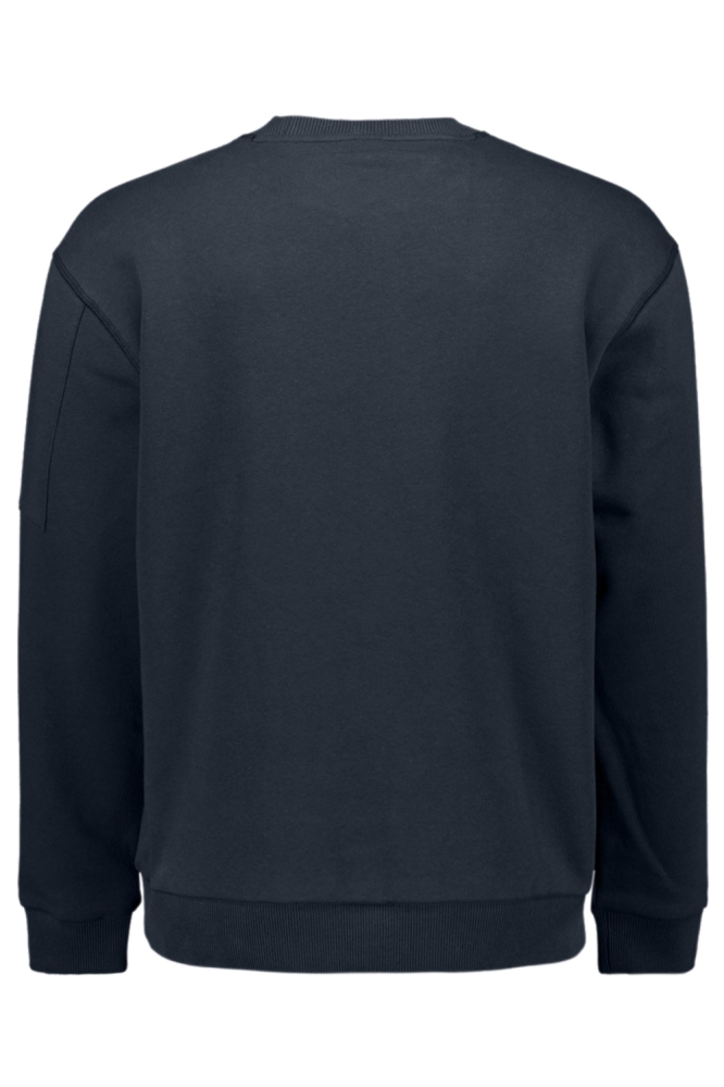 NO-EXCESS blauwe heren sweater | Achteraanzicht