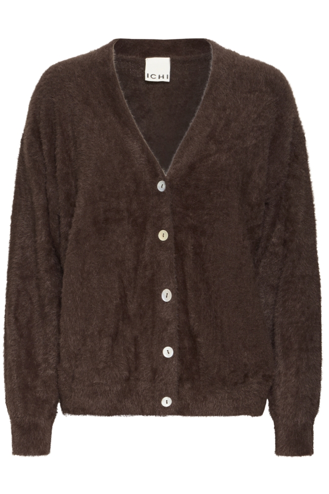 Ichi bruine dames vest | Vooraanzicht