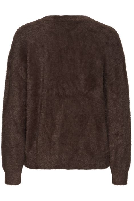 Ichi bruine dames vest | Achteraanzicht