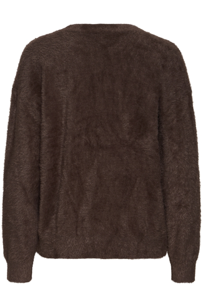 Ichi bruine dames vest | Achteraanzicht