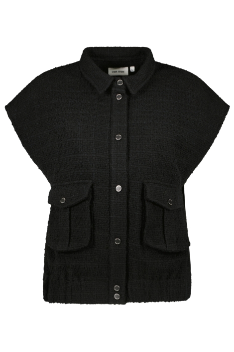 Cars zwarte dames gilet | Vooraanzicht