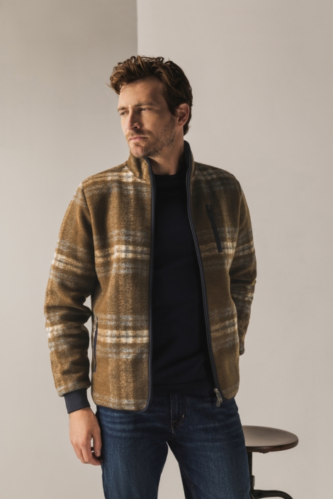 State of Art bruine heren vest | Model vooraanzicht