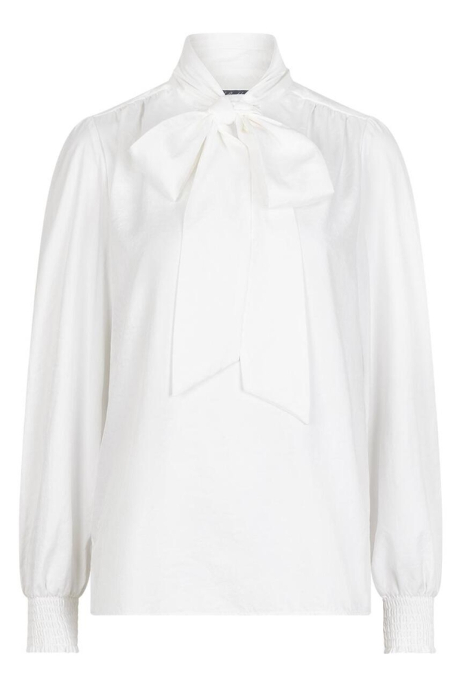 Red Button witte dames blouse | Vooraanzicht