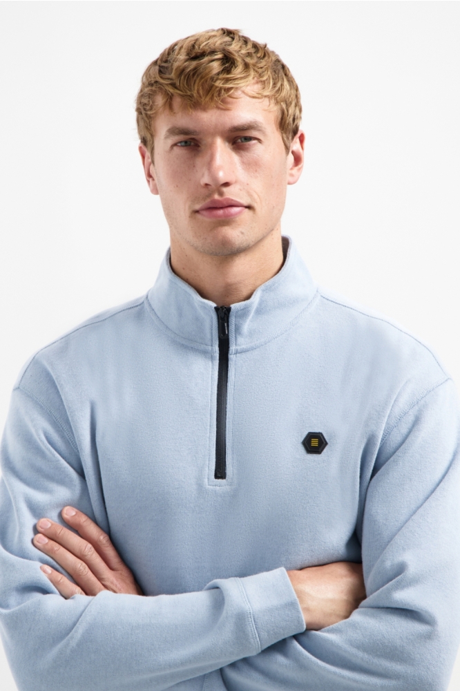 NO-EXCESS blauwe heren trui | Close up