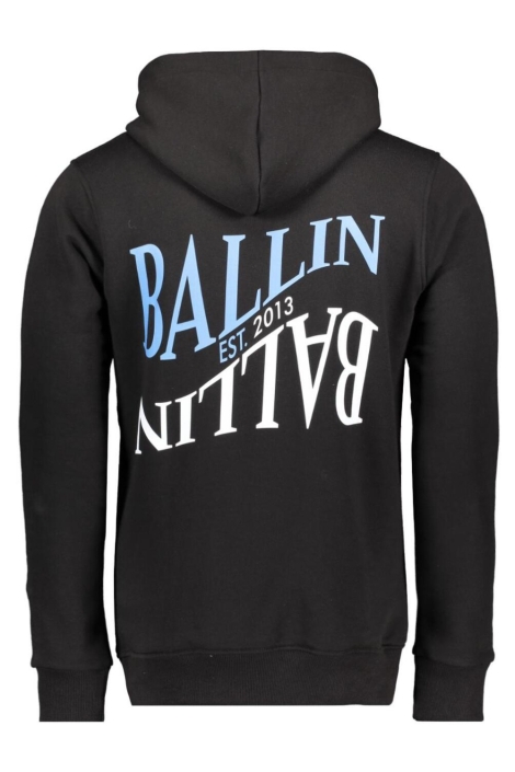 Ballin zwarte heren sweater | Achteraanzicht