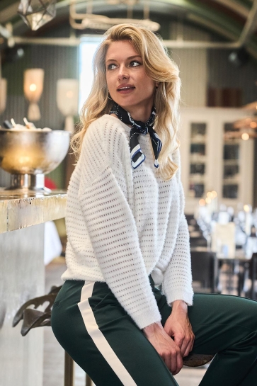 Red Button FLUFFY AJOUR SWEATER SRB4651 ECRU