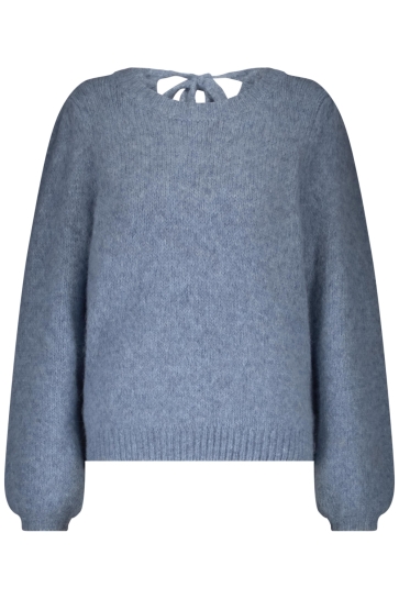Red Button Trui SWEATER WITH KNOT SRB4740 MID BLUE