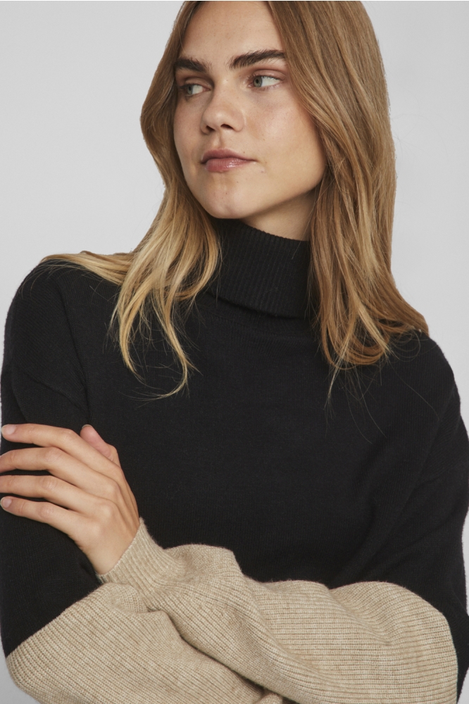 Vila zwarte dames trui | Close up