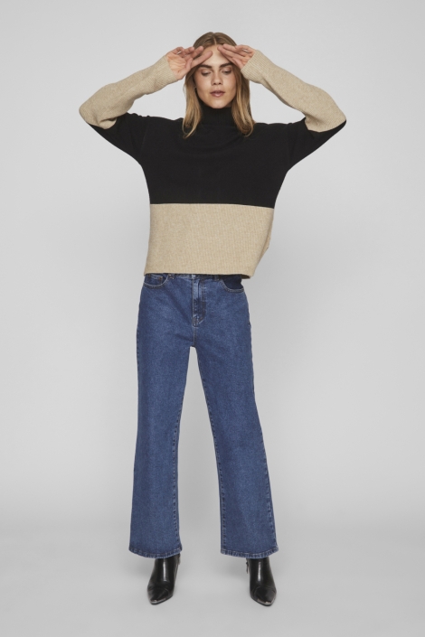 Vila zwarte dames trui | Model