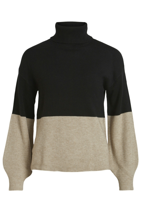 Vila zwarte dames trui | Vooraanzicht