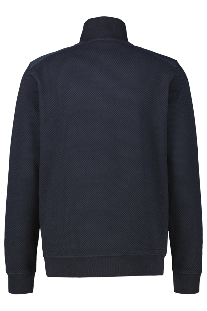 Lerros blauwe heren trui | Achteraanzicht