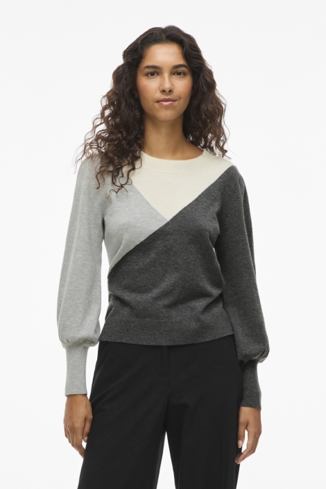 Vila grijze dames trui | Model