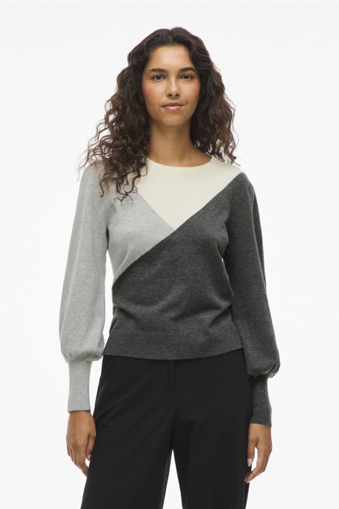 Vila grijze dames trui | Model