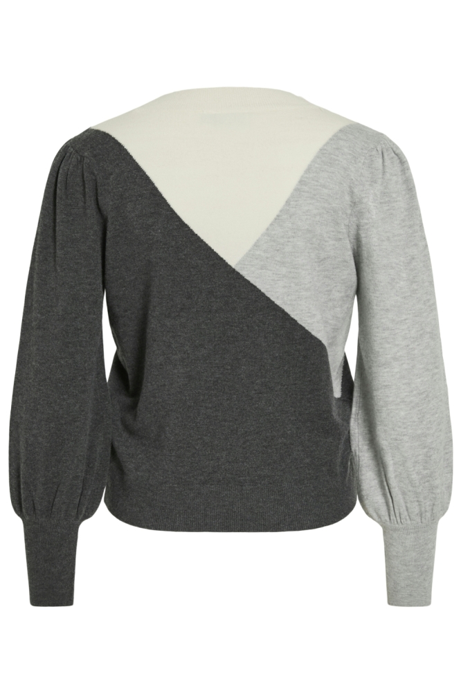 Vila grijze dames trui | Achteraanzicht