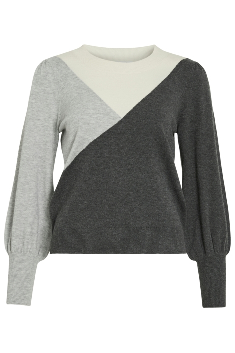 Vila grijze dames trui | Vooraanzicht