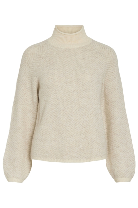 Vila ecru dames trui | Vooraanzicht