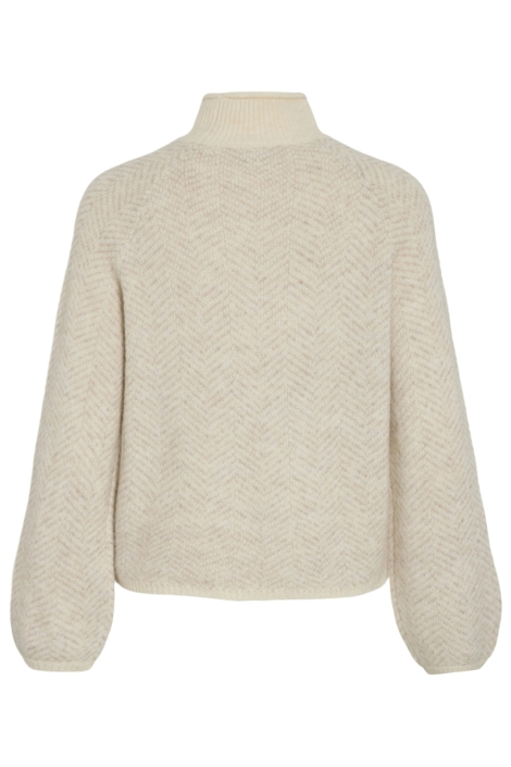 Vila ecru dames trui | Achteraanzicht