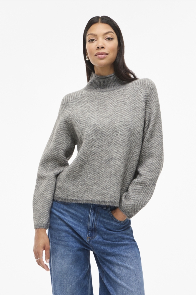 Vila grijze dames trui | Model