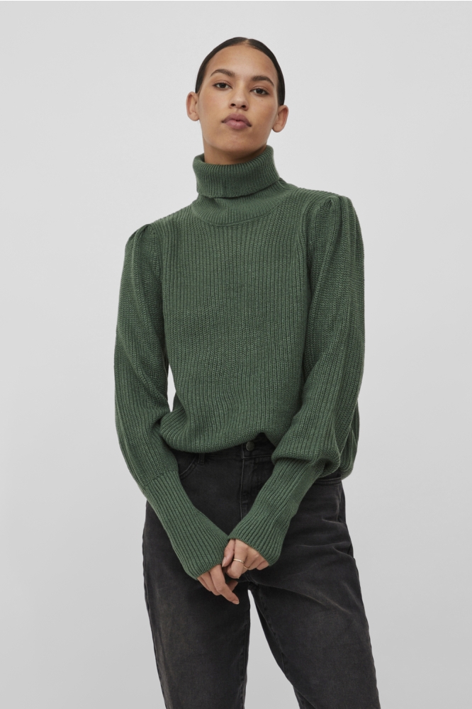 Vila groene dames trui | Model