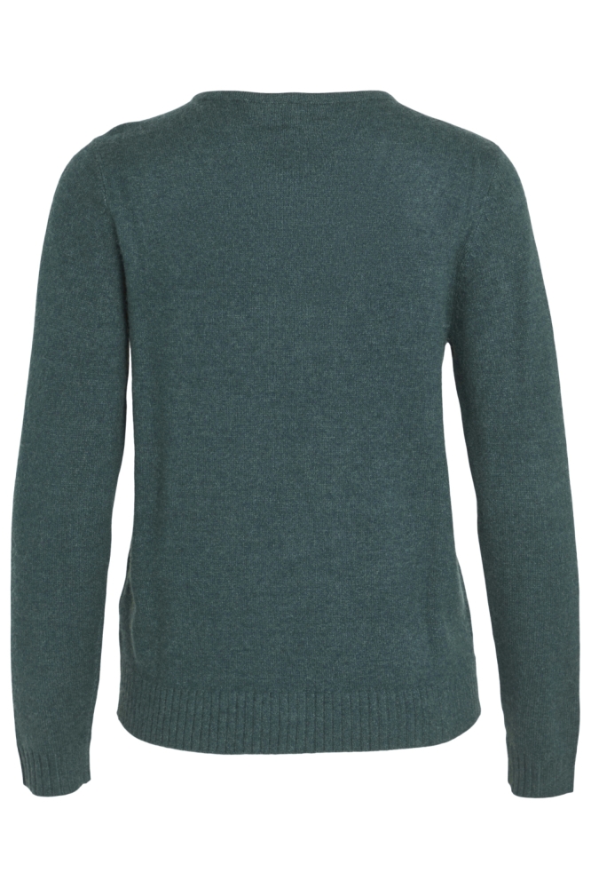 Vila groene dames trui | Achteraanzicht