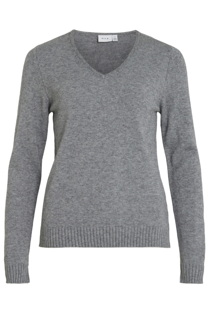 Vila grijze dames trui | Vooraanzicht