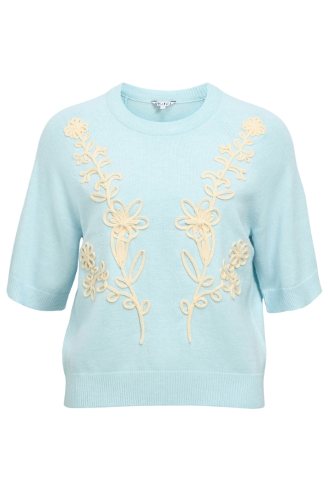 Object blauwe dames trui | Vooraanzicht