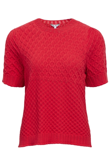 Object OBJNOA SS RE KNIT PULLOVER NOOS 23048124 POINSETTIA