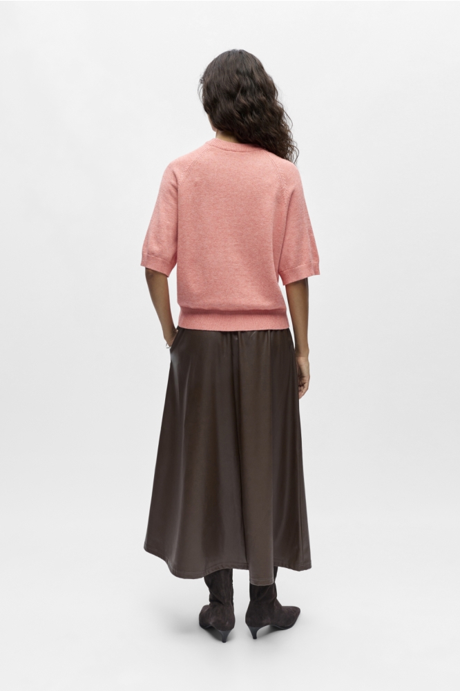 Object roze dames trui | Model achteraanzicht