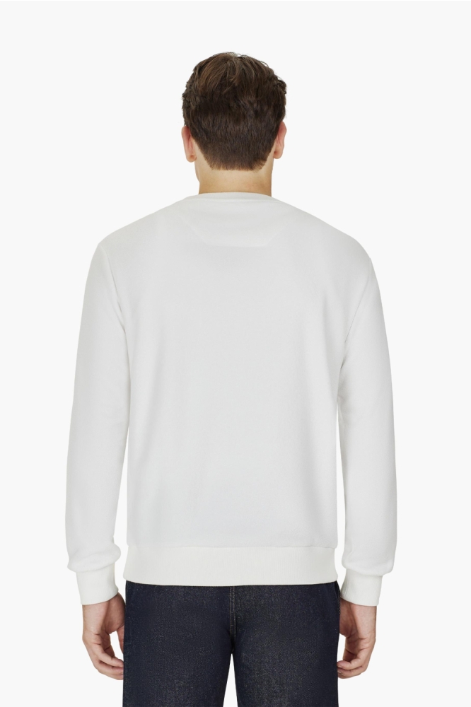 Cruyff witte heren sweater | Model achteraanzicht