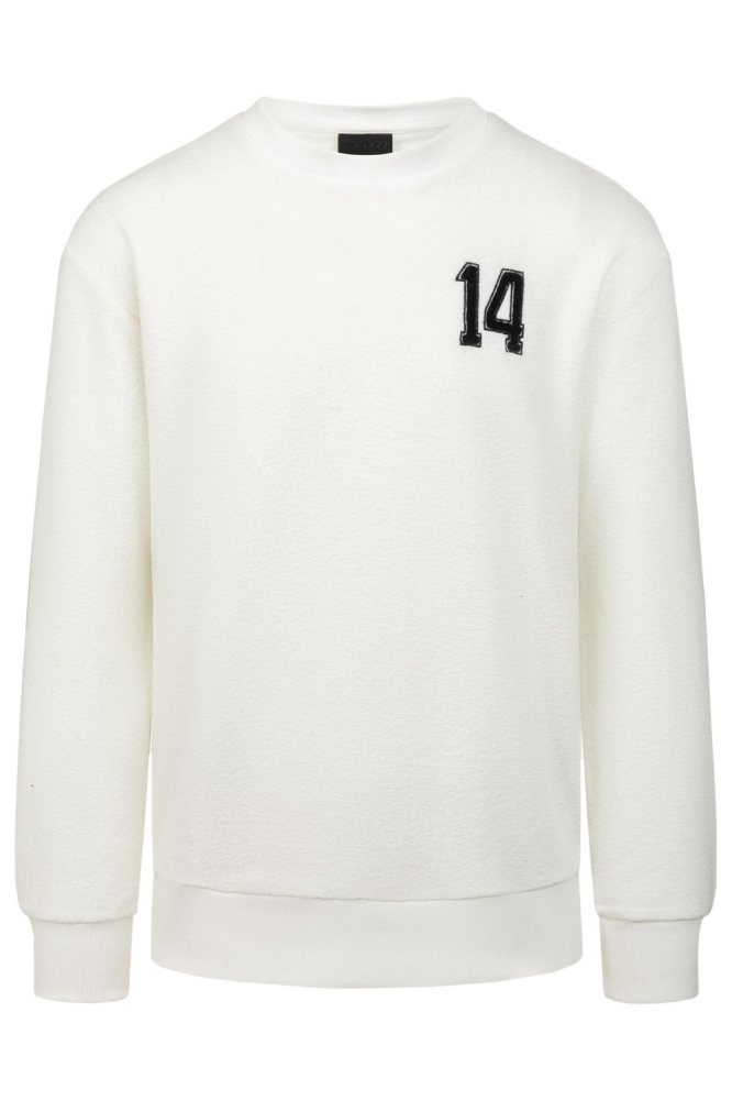 Cruyff witte heren sweater | Vooraanzicht