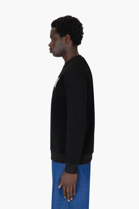 Cruyff zwarte heren sweater | Model zijaanzicht