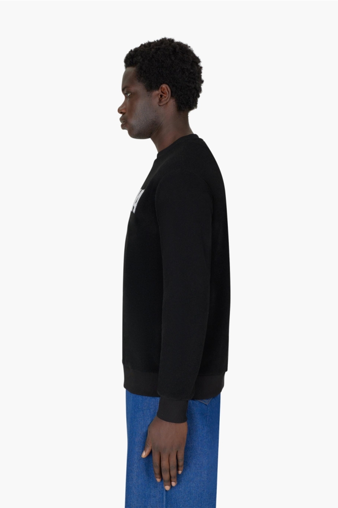 Cruyff zwarte heren sweater | Model zijaanzicht