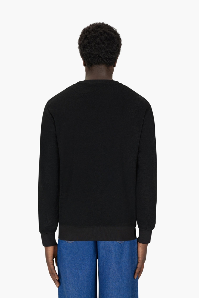 Cruyff zwarte heren sweater | Model achteraanzicht