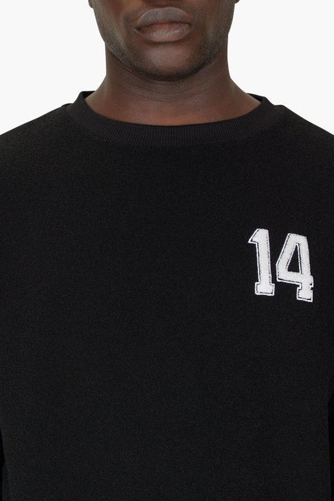 Cruyff zwarte heren sweater | Close up