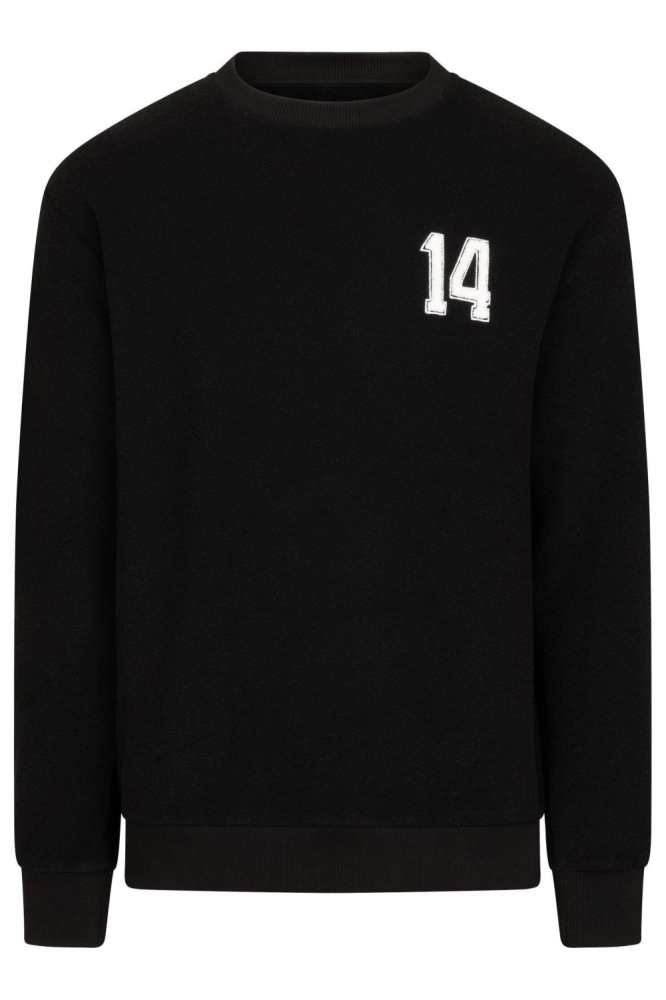Cruyff zwarte heren sweater | Vooraanzicht