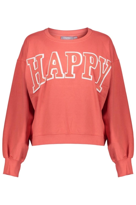Geisha oranje dames sweater | Vooraanzicht