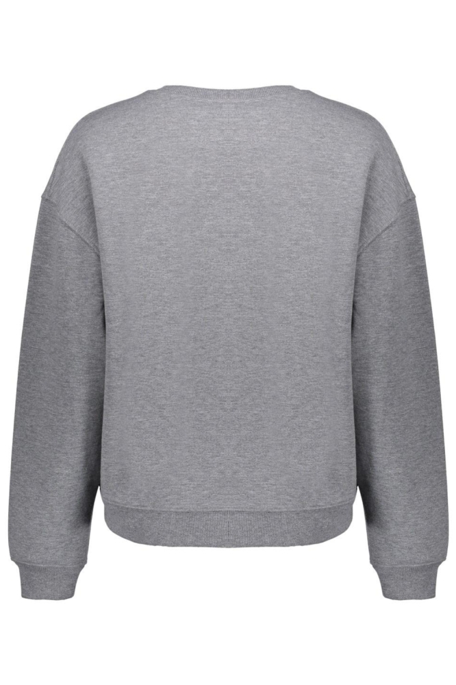 Geisha grijze dames sweater | Achteraanzicht