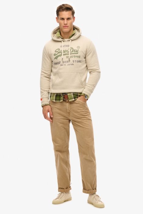 Superdry beige heren sweater | Model