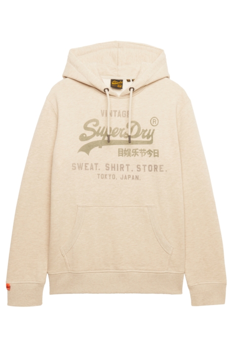 Superdry beige heren sweater | Vooraanzicht
