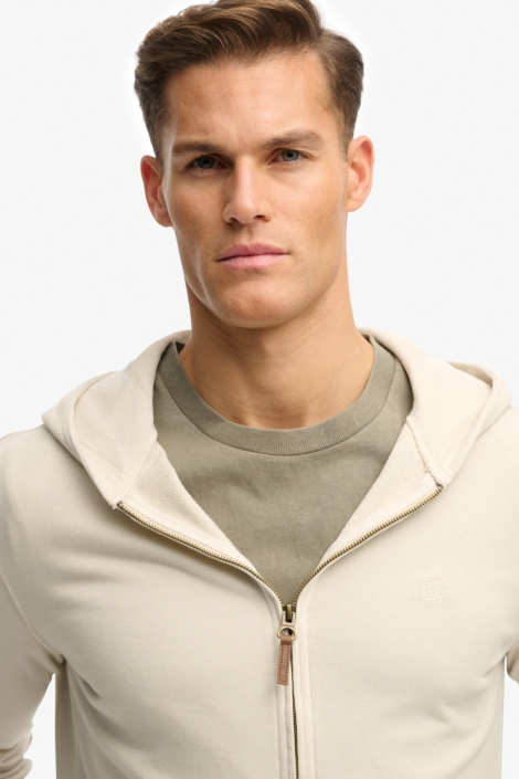 Superdry beige heren vest | Close up