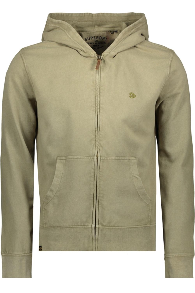 Superdry groene heren vest | Vooraanzicht