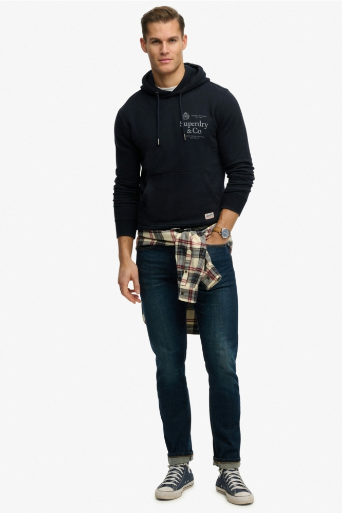 Superdry blauwe heren sweater | Model
