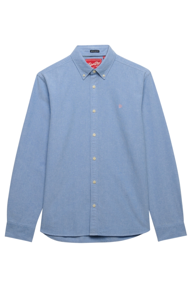Superdry blauwe heren overhemd | Vooraanzicht