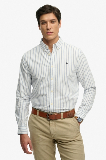 Superdry preppy oxford l/s shirt Wit